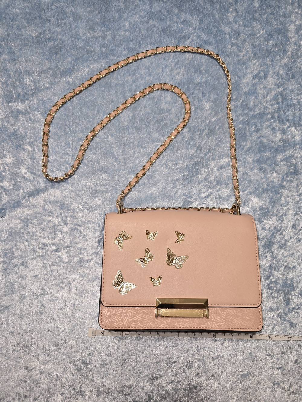 Aldo Blush Pink Butterfly Chain Crossbody